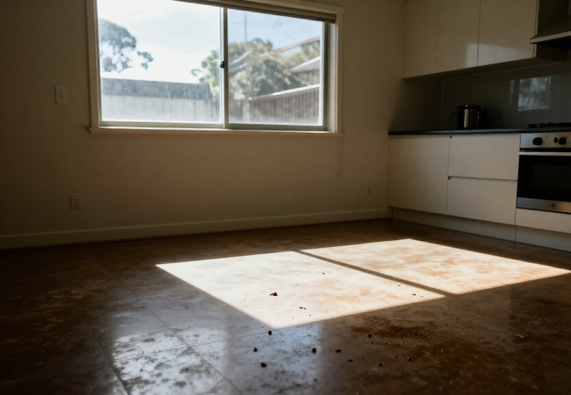 Rodent infestation in a Kingswood garage before treatment