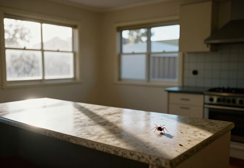 Cockroach infestation in a Kingswood kitchen before treatment